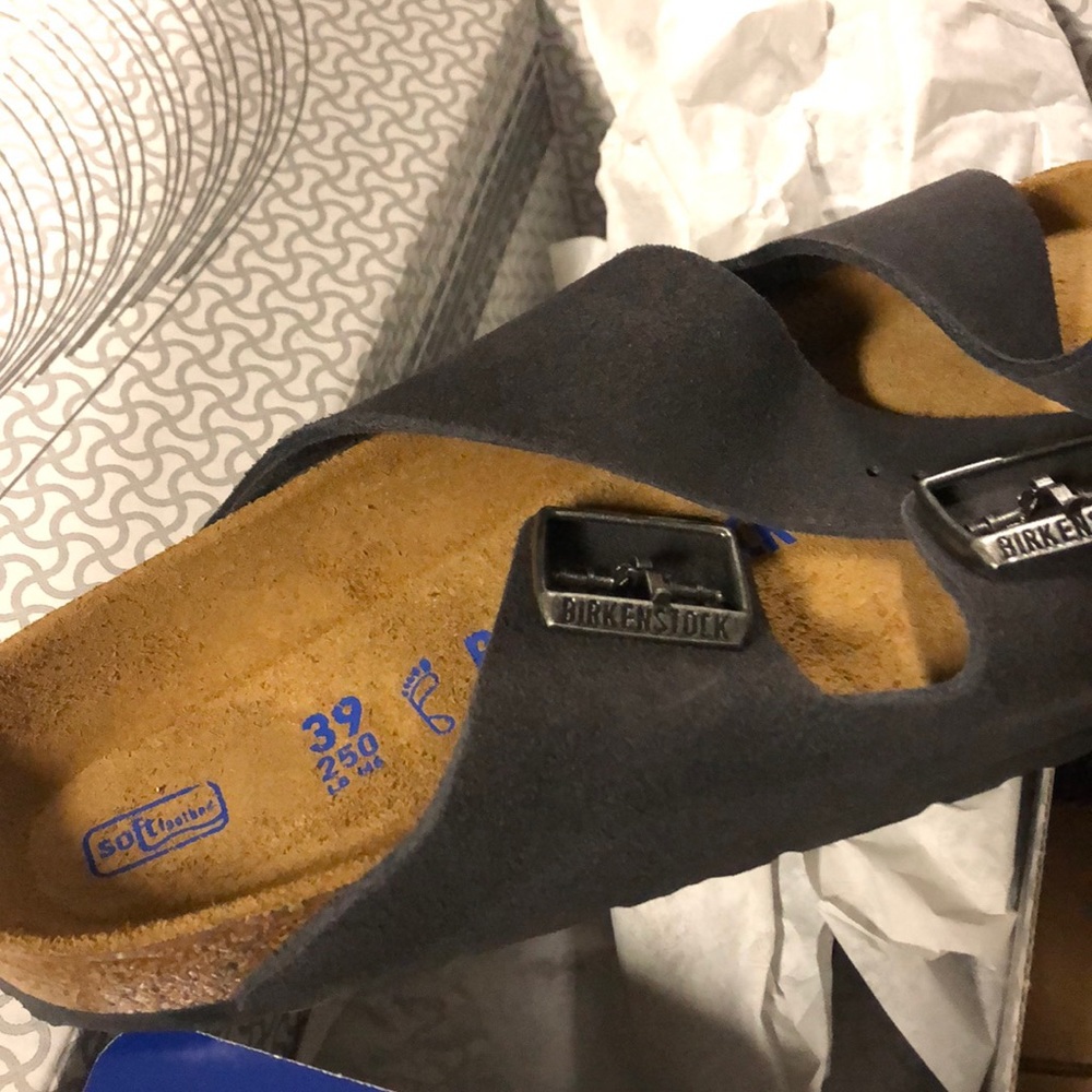 Birkenstock Arizona velvet grey suede asst u - Picture 1 of 5